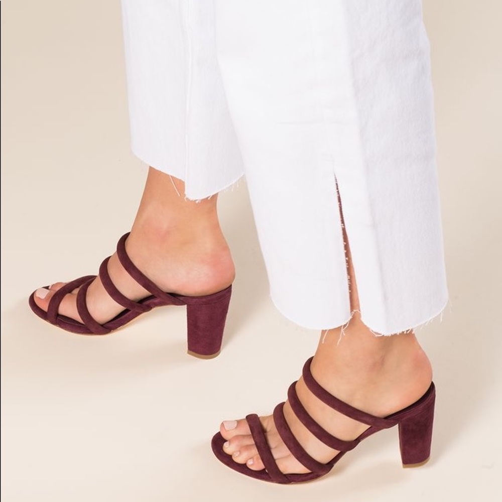 Charlotte Stone Burgundy Bettina Heels